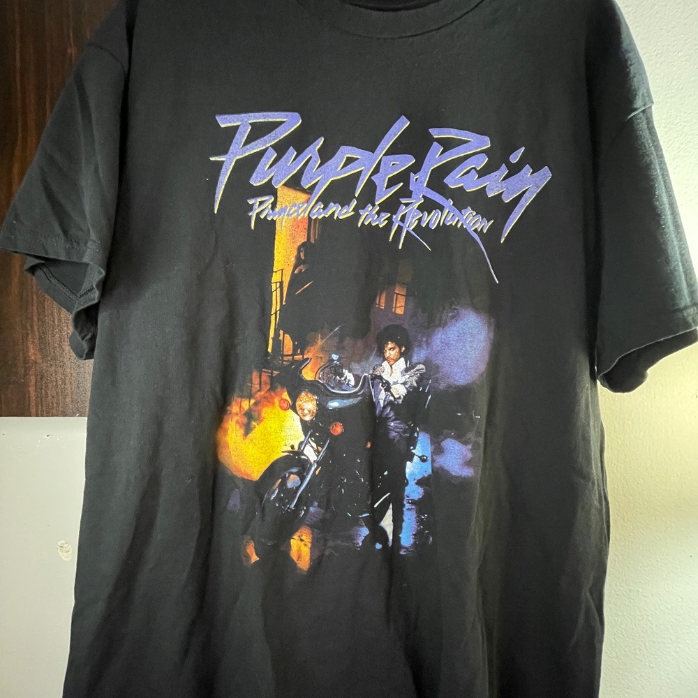 Prince Purple Rain Revolution Graphic T-Shirt Classic Crew Neck Tee Comfortable